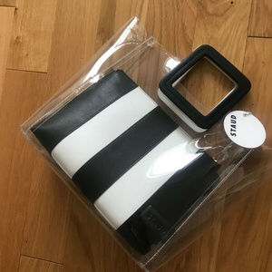 Staud Shirley Black and White Handbag